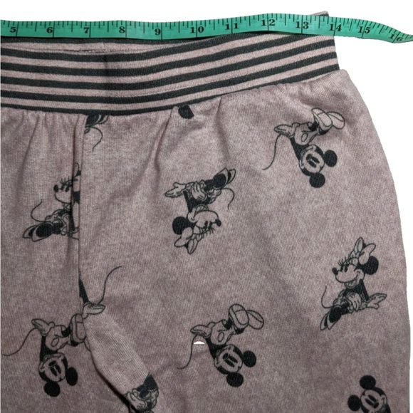 Disney Mickey Minnie Pink Gray Pajamas Jogger Set Small Soft Two-piece Cozy - Picture 15 of 16